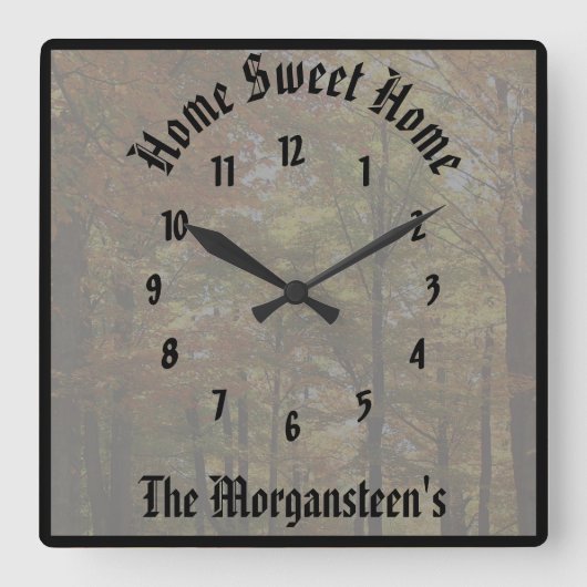 Horloge Carrée Advanced Create Your Own Custom (Recto)