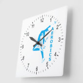 Horloge Carrée Aérobic (Angle)