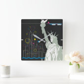 Horloge Carrée Affiche De Voyage Pour Vol Northwest Airlines (Maison)