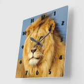 Horloge Carrée African Lion 2 (Angle)