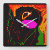 Horloge Carrée African Phoenix Rising  (Recto)