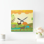 Horloge Carrée Afrique (Maison)