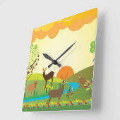 Horloge Carrée Afrique (Angle)