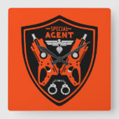 Horloge Carrée Agent spécial (Recto)