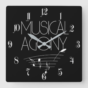 Horloge Carrée Agonie musicale
