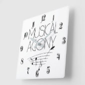 Horloge Carrée Agonie musicale (Angle)