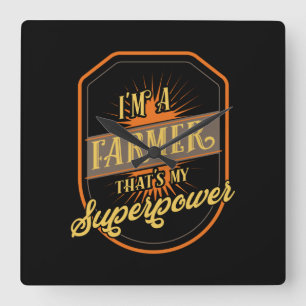 Horloge Carrée Agriculteur