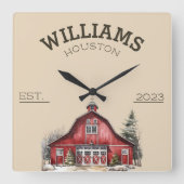 Horloge Carrée Agritourisme rustique sur mesure (Recto)