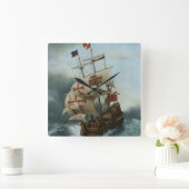 Horloge Carrée Ahoy de croisade (Maison)