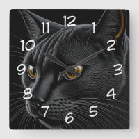 AI Chat noir avec yeux jaunes