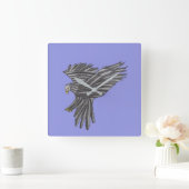 Horloge Carrée Aigle Bleu (Maison)