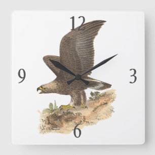 Horloge Carrée Aigle d'or (Aquila chrysaetos) NY Bird Image