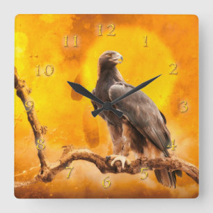 Horloge Carrée Aigle d'or L'Aigle d'or