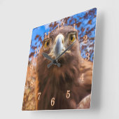 Horloge Carrée Aigle d'or YEUX D'OR (Angle)