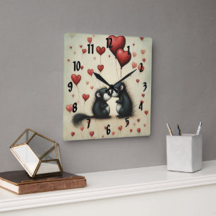 Horloge Carrée Aimer la peau 1