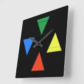 Horloge Carrée Air Fire Water Earth (Angle)