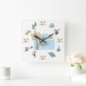 Horloge Carrée Air traffic Control Swamp Character Clock (Maison)