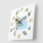 Horloge Carrée Air traffic Control Swamp Character Clock (Angle)