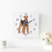 Horloge Carrée Airedale Terrier (Maison)