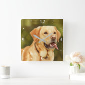 HORLOGE CARRÉE AJOUTER UNE PHOTO POUR ANIMAL (Maison)