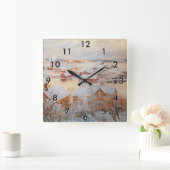 Horloge Carrée Albert Edelfeel - Jour de décembre (Maison)