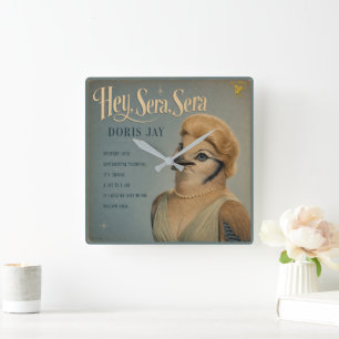 Horloge Carrée Album Doris Jay : une parodie