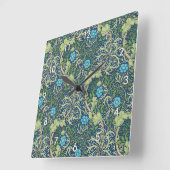 Horloge Carrée Algues, William Morris (Angle)