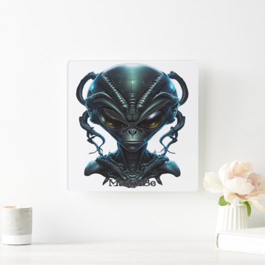 Horloge Carrée "Alien 30" (Maison)