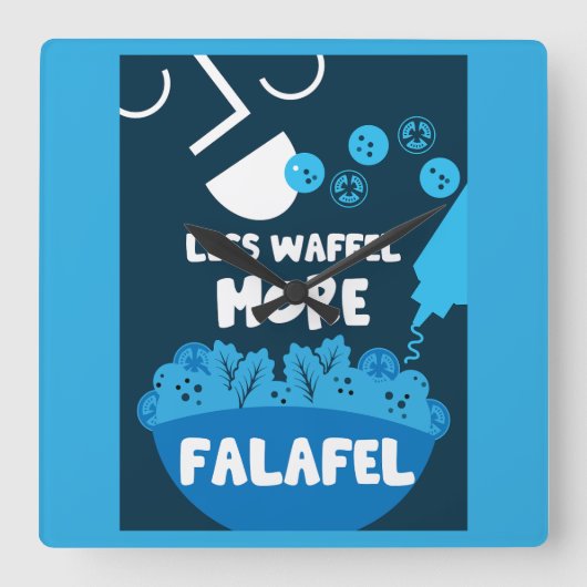 Horloge Carrée Alimentation de la rue Falafel (Recto)