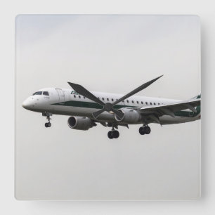 Horloge Carrée Alitalia Embraer 190