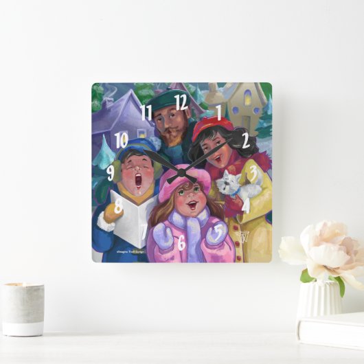 Horloge Carrée Aller en covoiturage (Maison)