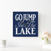 Horloge Carrée Aller Sauter Dans Le Lac (Maison)