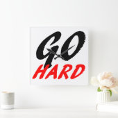 Horloge Carrée Allez dur (Maison)