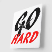 Horloge Carrée Allez dur (Angle)