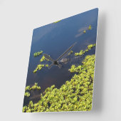 HORLOGE CARRÉE ALLIGATOR (Angle)