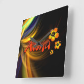 Horloge Carrée Aloha (Angle)