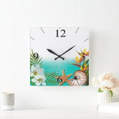 Horloge Carrée Aloha Beach (Maison)