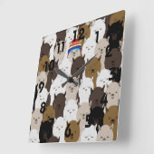 Horloge Carrée Alpacas Wall Clock (Angle)