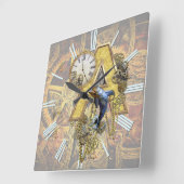 Horloge Carrée Alphabet, Monogramme A (Angle)