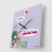 Horloge Carrée Always Quilting Time (Angle)