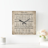 Horloge Carrée Amazing Grace Vintage Hymn (Maison)