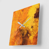 Horloge Carrée Amber stone texture (Angle)