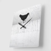 Horloge Carrée American Game Hen (Angle)