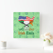 Horloge Carrée American Irish Roots Square Wall Clock (Maison)