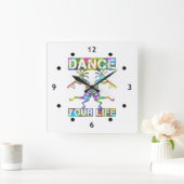 Horloge Carrée Amérindiens Kokopelli - Dansez votre vie 2 (Maison)