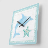 Horloge Carrée Amis de Mermaid VIII (Angle)