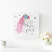 Horloge Carrée Amis magiques III | Je Suis Spécial (Maison)