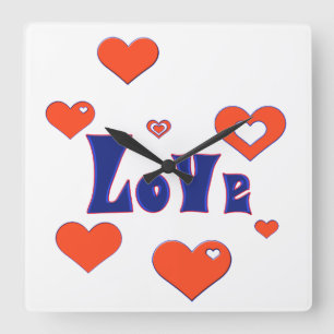 Horloge Carrée Amour