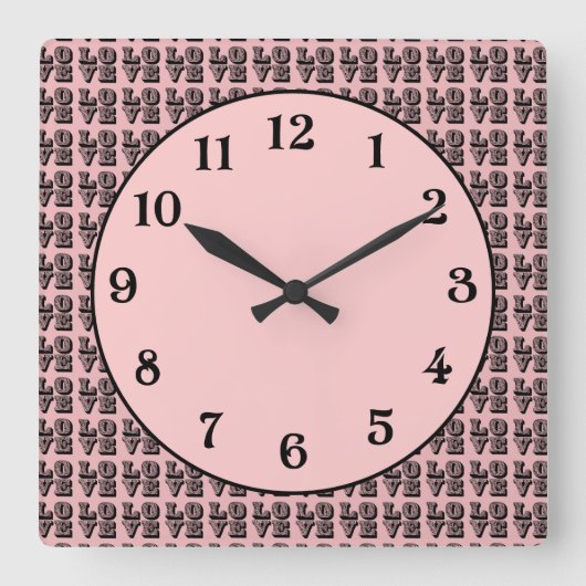 HORLOGE CARRÉE AMOUR (Recto)