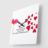 Horloge Carrée Amour (Angle)